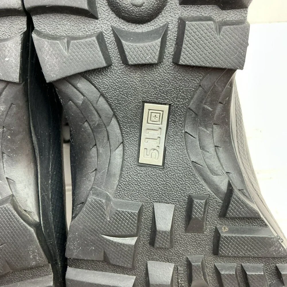 5.11 Tactical Series ATAC 8" Side Zip Combat Boots Mens 13 Leather Nylon Black - Picture 11 of 14